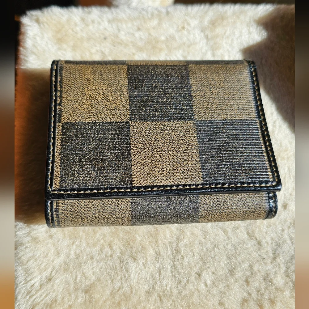 Fendi Tri-Fold Pequin Small Wallet